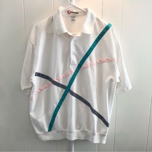 Vintage Cougar Golf men’s polo shirt 80s 90 size XL bowling dad Miami vice 🌴
